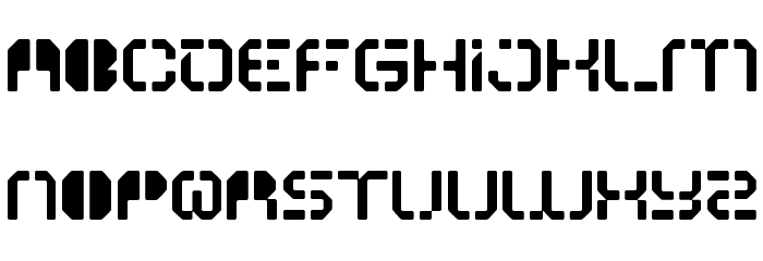 ATRON*RND*STNCL Font LOWERCASE