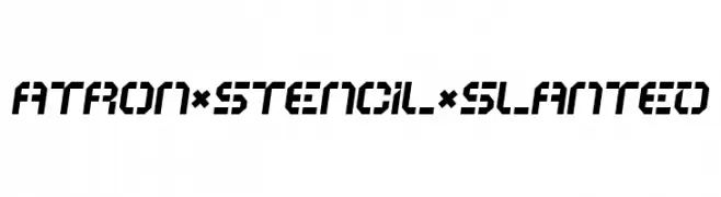 ATRON*STENCIL*SLANTED  baixar fontes gratis