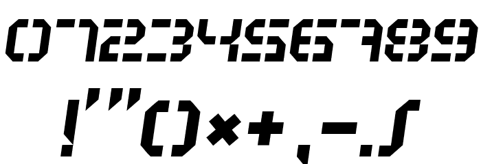 ATRON*STENCIL*SLANTED Font OTHER CHARS