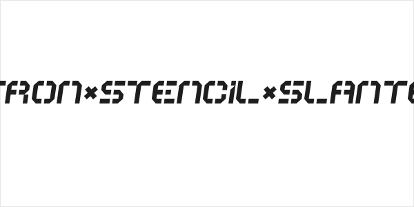 ATRON*STENCIL*SLANTED Logo