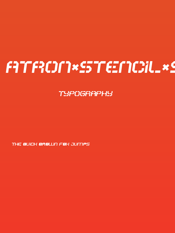 ATRON*STENCIL*SLANTED Poster