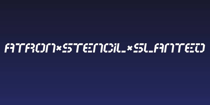 ATRON*STENCIL*SLANTED Social Header