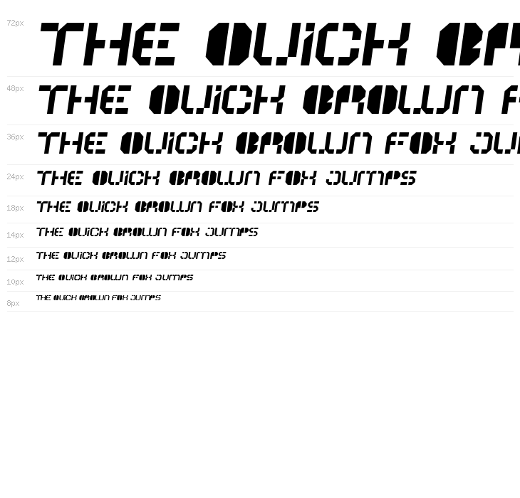 ATRON*STENCIL*SLANTED Waterfall