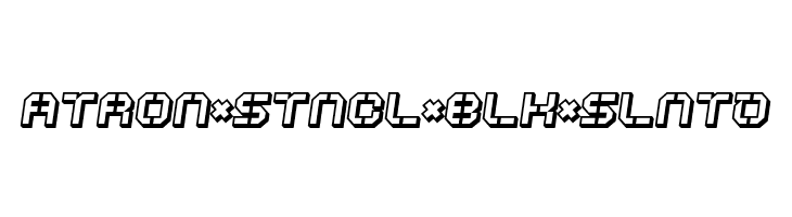 ATRON*STNCL*BLK*SLNTD  Free Fonts Download