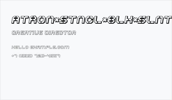 ATRON*STNCL*BLK*SLNTD Business Card
