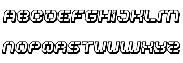 ATRON*STNCL*BLK*SLNTD Font LOWERCASE