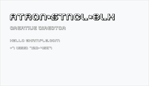 ATRON*STNCL*BLK Business Card