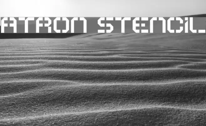 ATRON Stencil Font examples