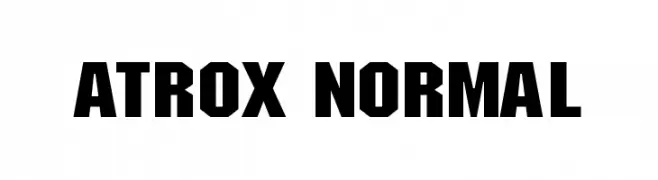 ATROX normal  フリーフォントのダウンロード