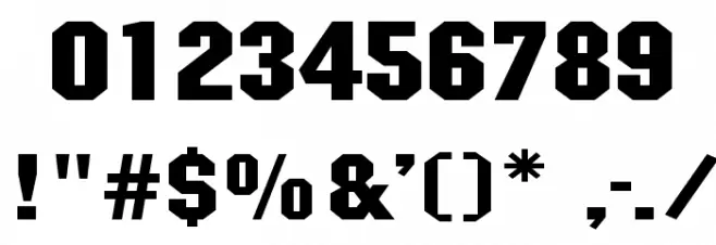 ATROX normal Шрифта ДРУГИЕ символов