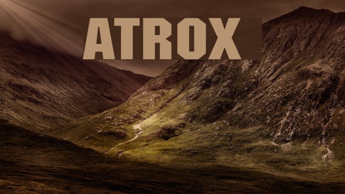 ATROX normal Font examples