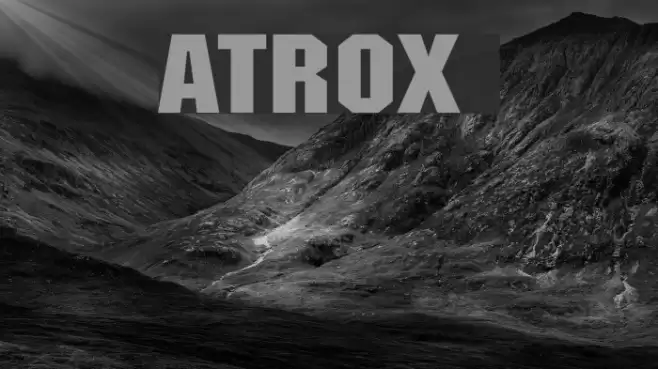 ATROX normal Шрифта examples