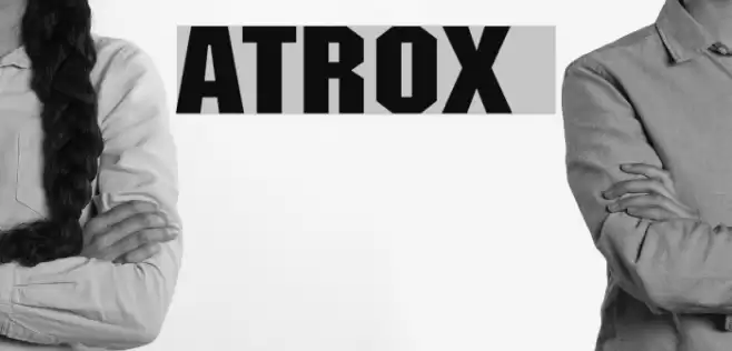 ATROX normal Шрифта examples