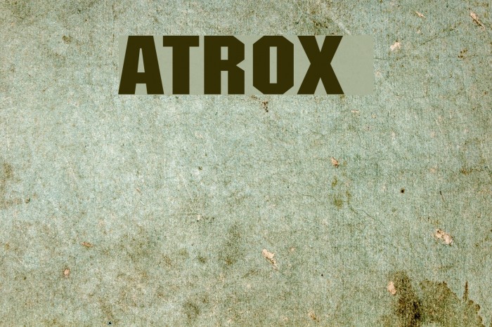 ATROX normal Font examples