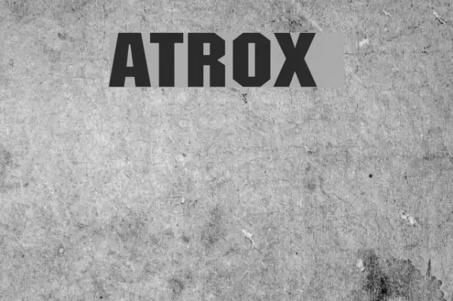 ATROX normal Шрифта examples