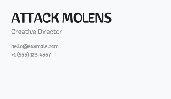 ATTACK MOLENS Business Card
