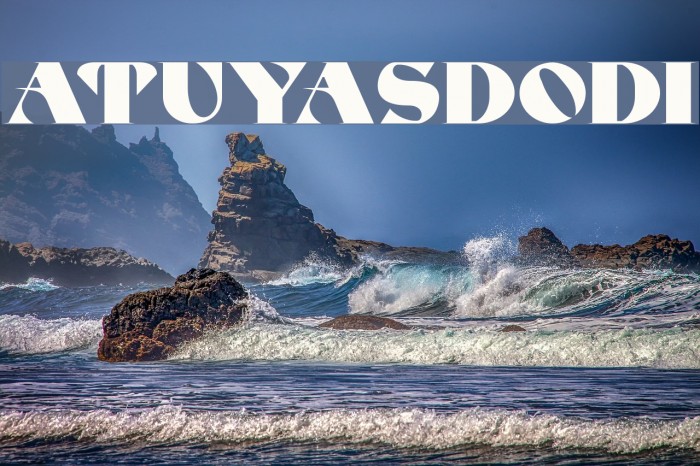 ATUYASDODI Font examples
