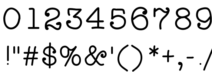 ATypewriterForMe Font OTHER CHARS