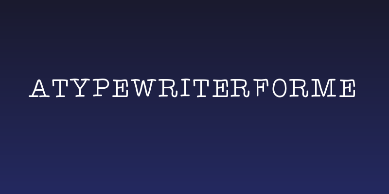 ATypewriterForMe Social Header