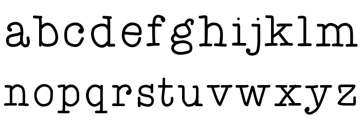 ATypewriterForMe Font LOWERCASE