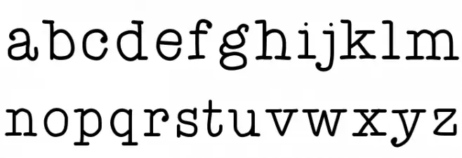 ATypewriterForMe Font LOWERCASE