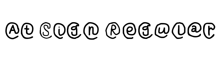 At Sign Regular Шрифта