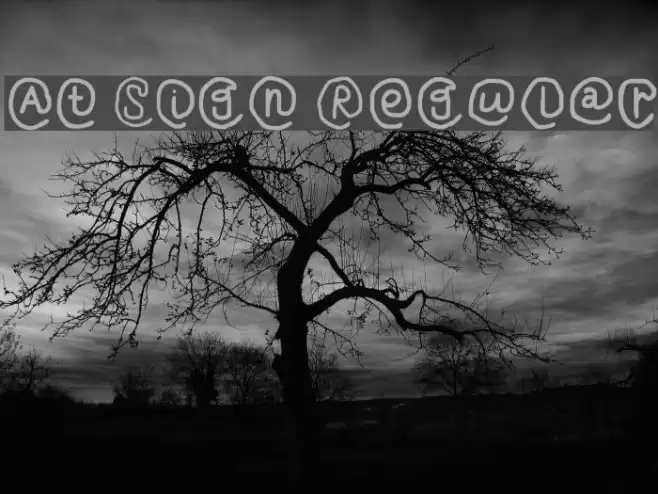 At Sign Regular Шрифта examples