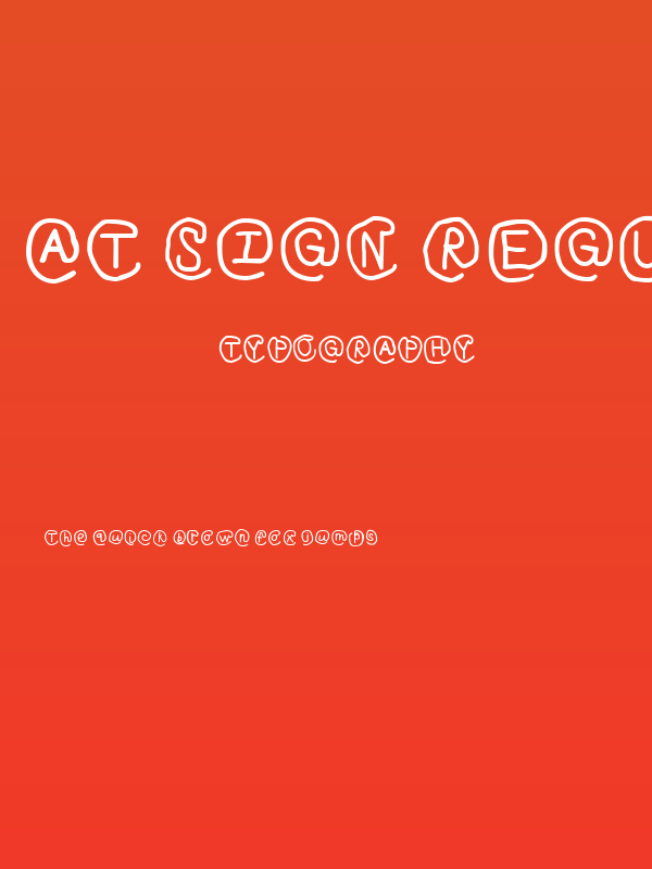 At Sign Regular Poster