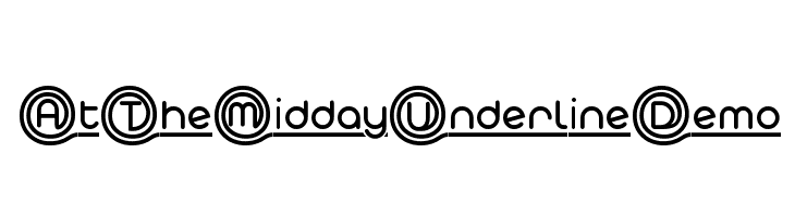 At The Midday Underline Demo  नि: शुल्क फ़ॉन्ट्स डाउनलोड