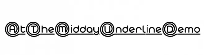 At The Midday Underline Demo  Скачать бесплатные шрифты
