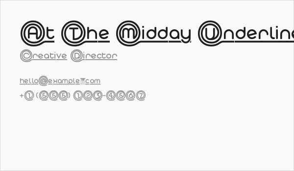 At The Midday Underline Demo Business Card