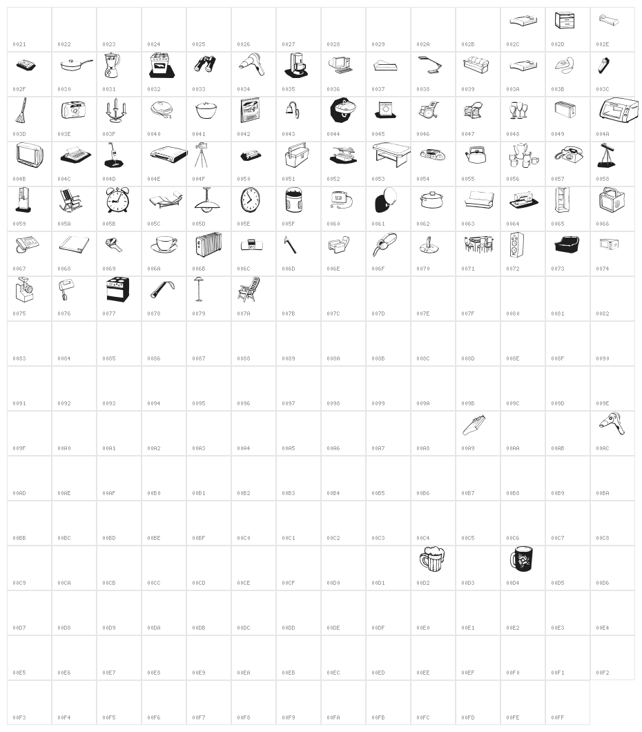 AtHome Character Map