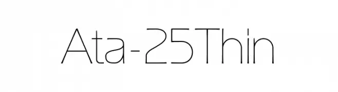 Ata-25Thin  フリーフォントのダウンロード