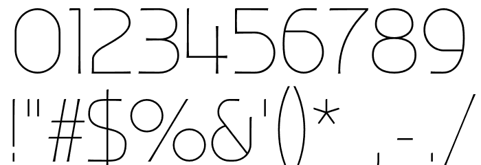 Ata-25Thin Font OTHER CHARS