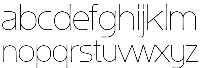 Ata-25Thin Font LOWERCASE