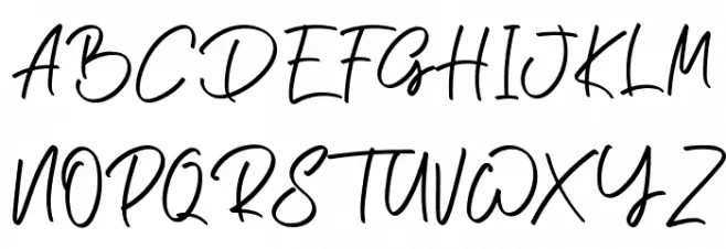 Atakana Script 字体 大写