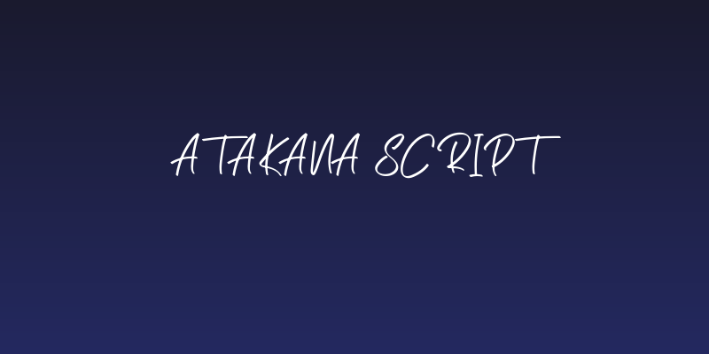 Atakana Script Social Header