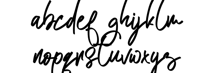 Atakana Script Font LOWERCASE