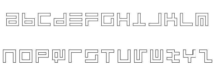 Atari 1 Font LOWERCASE