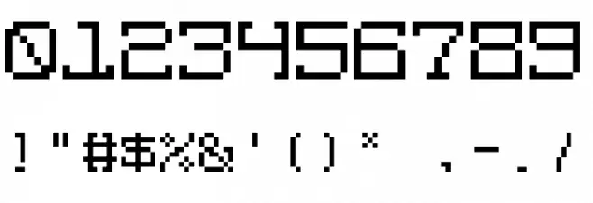 Atari Abandoned Regular Font OTHER CHARS