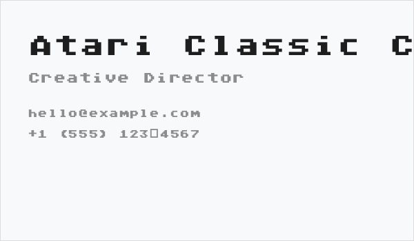 Atari Classic Chunky Business Card