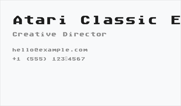 Atari Classic Extrasmooth Business Card