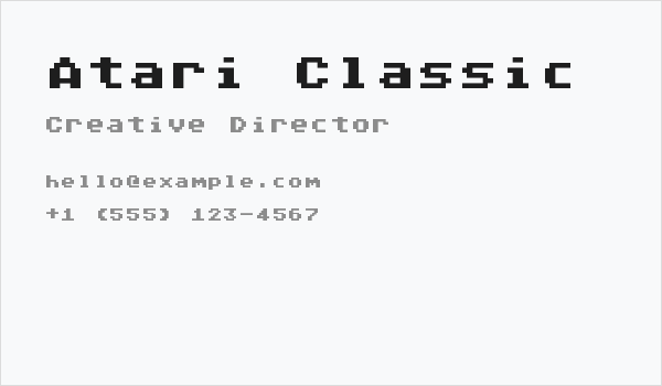 Atari Classic Business Card