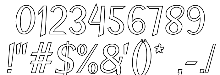 AtaroOutline Font OTHER CHARS
