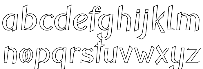 AtaroOutline Font LOWERCASE
