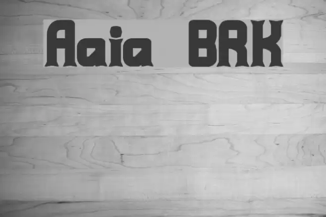 Ataxia [BRK] Font examples