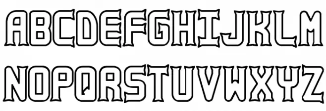 Ataxia Outline [BRK] Schriftart Groß
