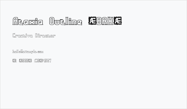 Ataxia Outline [BRK] Business Card