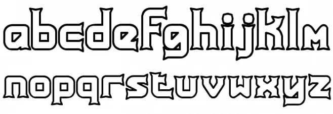 Ataxia Outline [BRK] 字体 小写