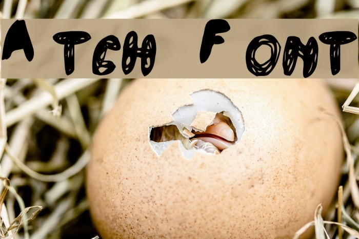 Atchy Font examples